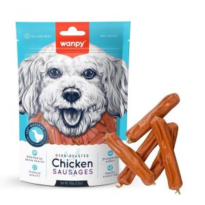 تشویقی سگ ونپی طعم مرغ سوسیسی 100 گرمی Wanpy chicken Sausages