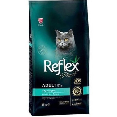 غذای خشک گربه رفلکس پلاس عقیم بالغ طعم مرغ  15kg